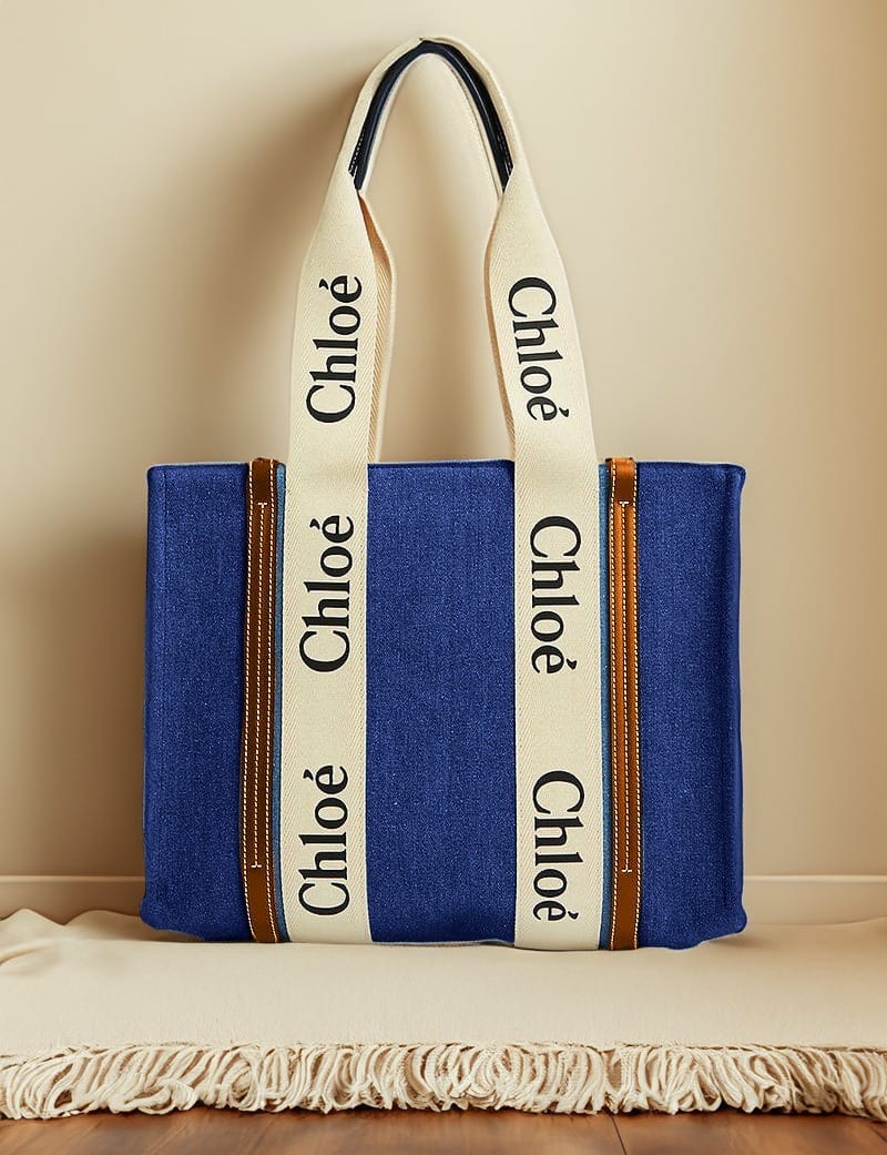 Chloé Red Canvas Tote Bag – Elegant & Stylish