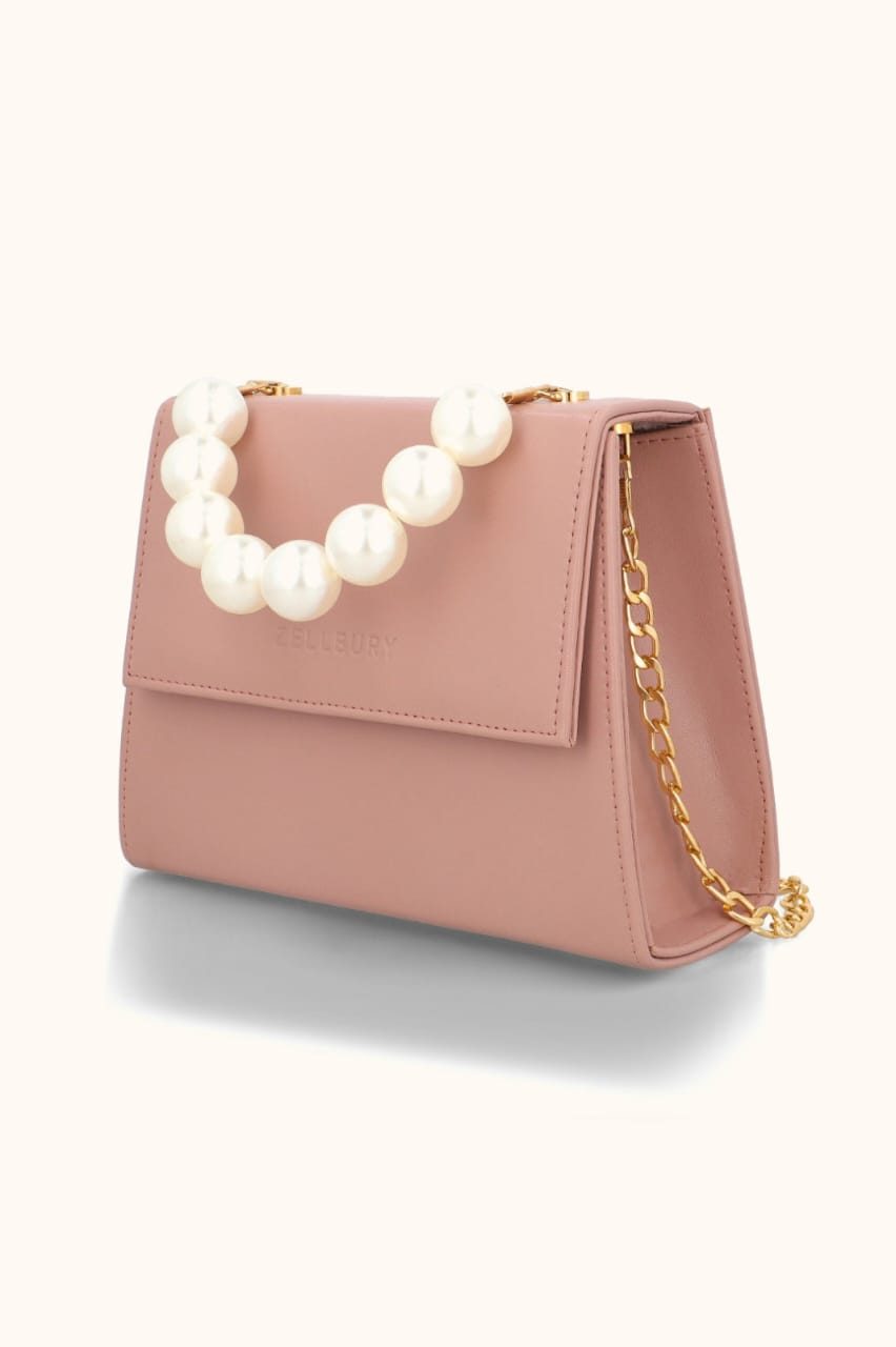 👜Pearl Handle Mini Bag – Elegant Structured Handbag✨