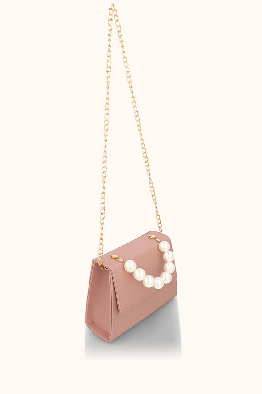 👜Pearl Handle Mini Bag – Elegant Structured Handbag✨