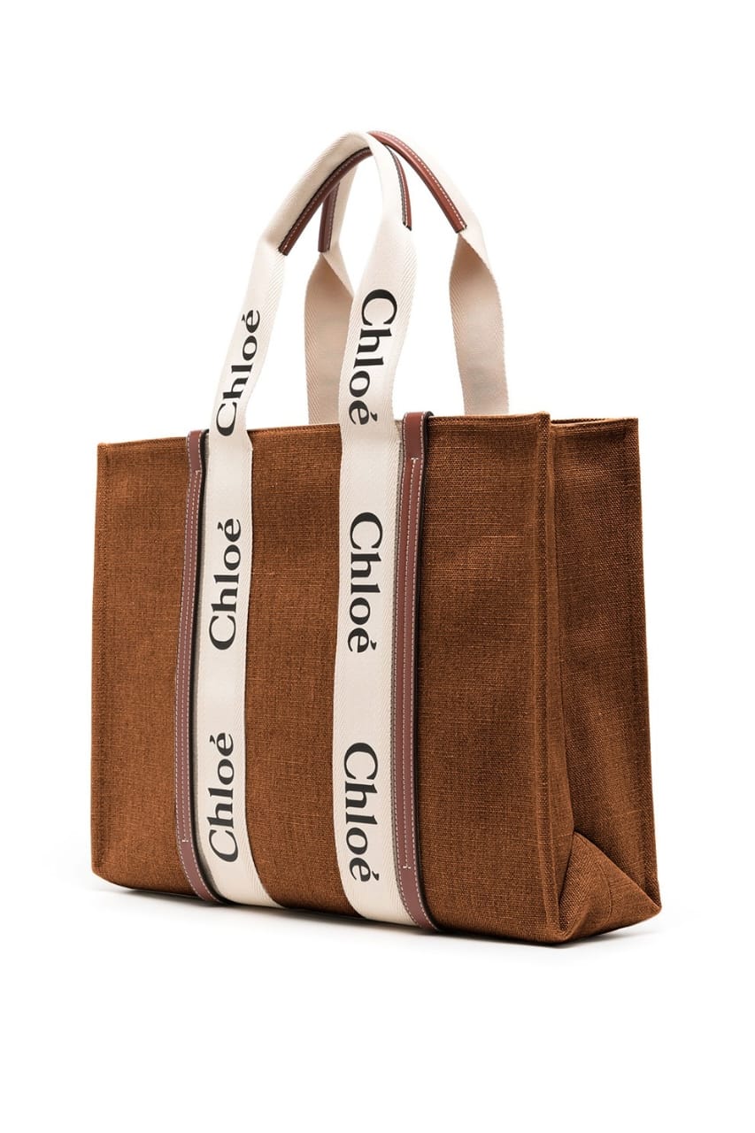 Chloé Red Canvas Tote Bag – Elegant & Stylish