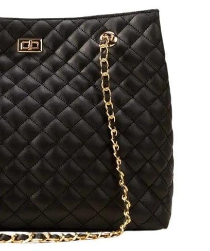 Classic Quilted Tote Bag with Gold Chain