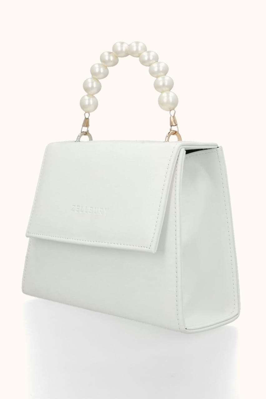 👜Pearl Handle Mini Bag – Elegant Structured Handbag✨