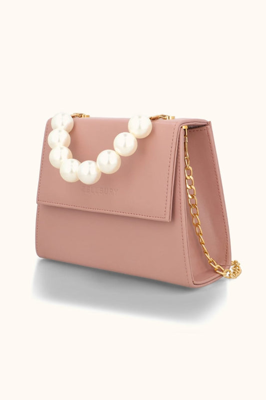 👜Pearl Handle Mini Bag – Elegant Structured Handbag✨