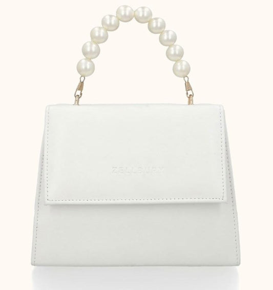 👜Pearl Handle Mini Bag – Elegant Structured Handbag✨